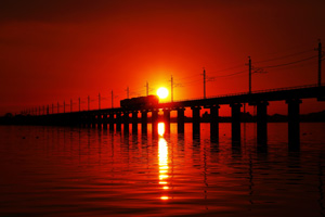 北浦の夕景